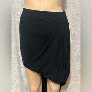 Allsaints Drapped Asymmetrical Jersey Bodycon~Size:2 (small)in black modal blend